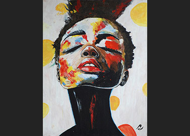 african woman vignette