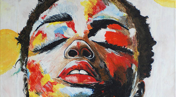 african woman vignette