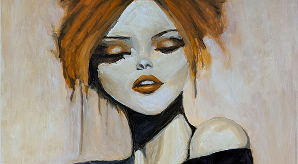 expressive redhead vignette